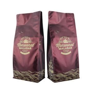 Kraft Paper Bag Food Packaging Coffee Bean Powder Packaging Pouch Octagonal Seal Bag with Valve Folding Buckle Zipper Packing
