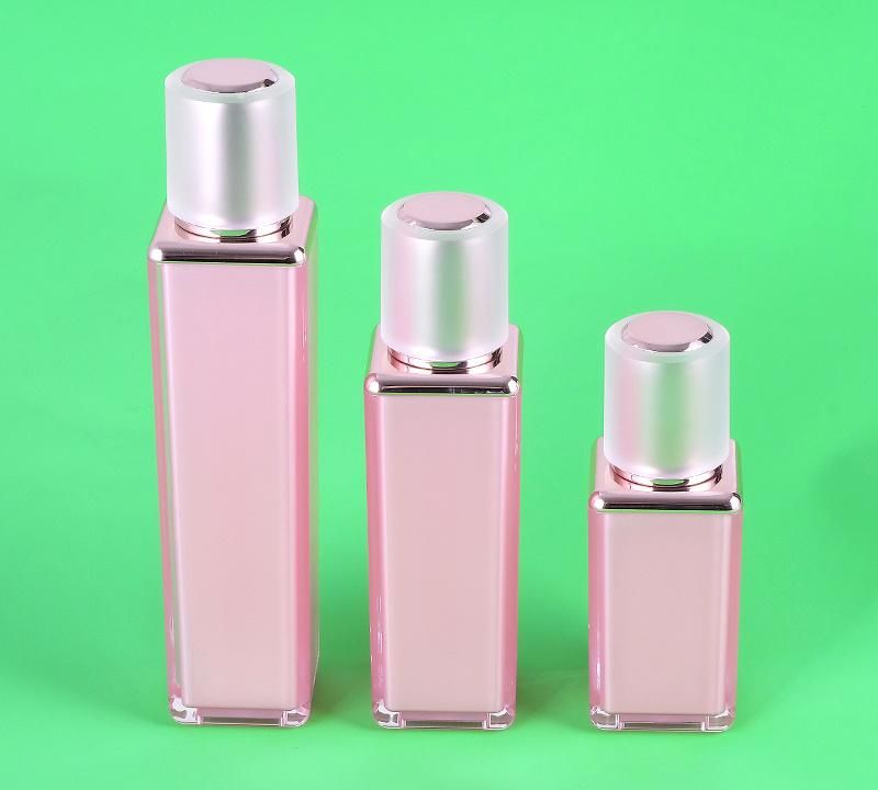 30g 50g 50ml 80ml 120ml Elegant Pink Empty Plastic Cream Jar Acrylic Jar Lotion Bottle