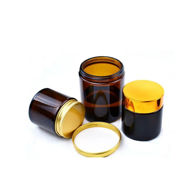 100ml 250ml Candle Glass Containers Candle Bottles Amber Glass Jar for Candle, Cosmetic