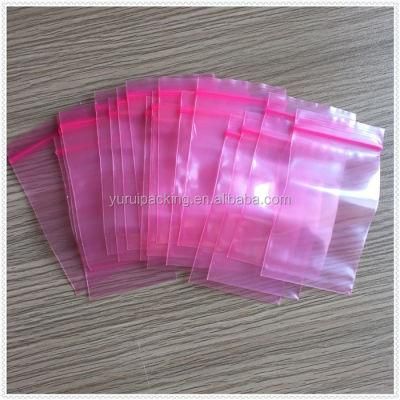 Orange and Pink Colored Film Zip Lock Bag