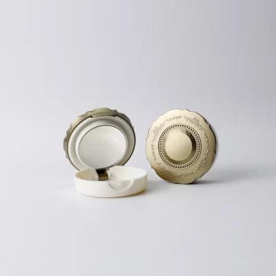 Plastic Round Compact Powder Case with Mirror