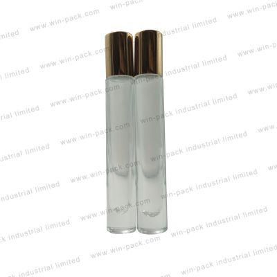 8ml 10ml Frosted Roller Bottle Glass Essnetial Oil Skincare Bottle with Gold Cap and Stainless Steel Ball