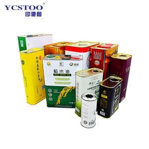 Custom Printing 1L 2L 3L etc High Quality Food Grade Olive Edible Oil Metal Tin Cans Containers