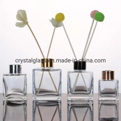 100ml 3.5oz Empty Refillable Clear Glass Perfume Fragrance Diffuser Bottle with Black Lid