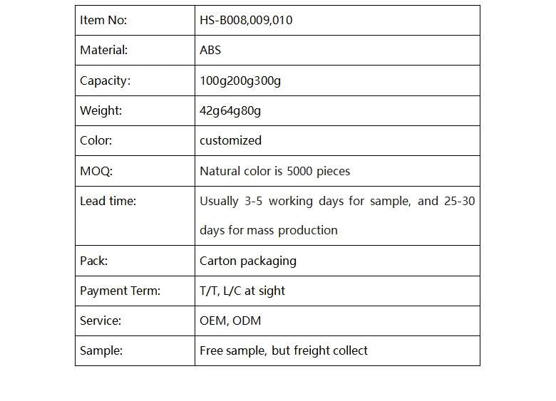 Biodegradable Labeling Airtight Storage Cosmetics ABS Sub Bottle