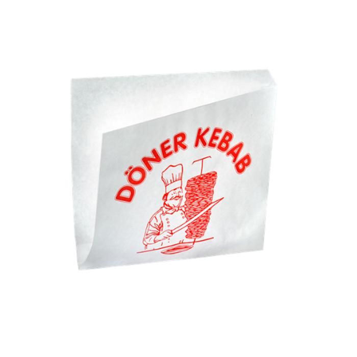 Recycled Disposable Paper Doner Kebab Bag with Printed Your Logo