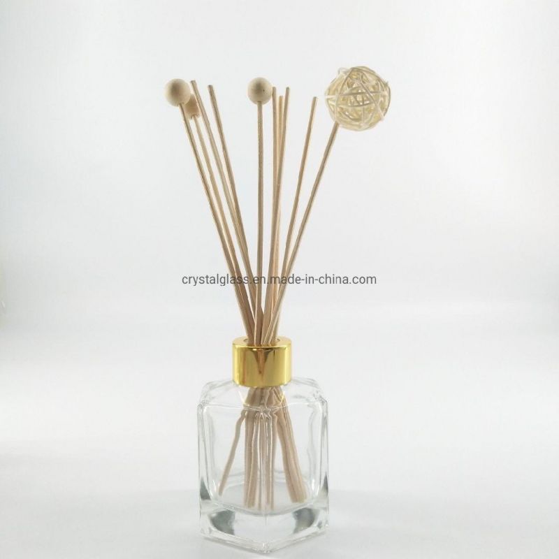 100ml Hexagonal Glass Perfume Reed Diffuser Bottle with Screw Cap and Plastic Insert