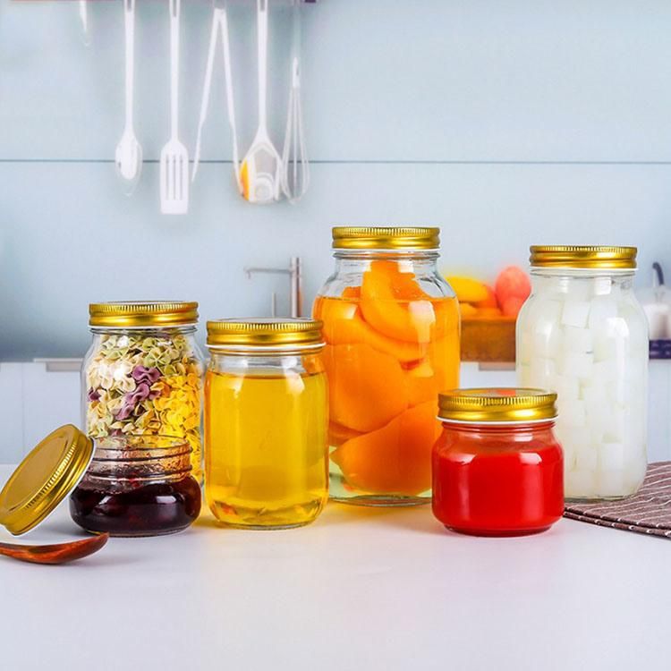 300ml 10oz Glass Mason Jar 1, 2 Pieces Lids Glass Jam Honey Food Mason Jar