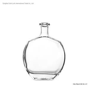 750ml OEM ODM Screen Printing Surface Handling Liqueur Brandy Glass Bottle