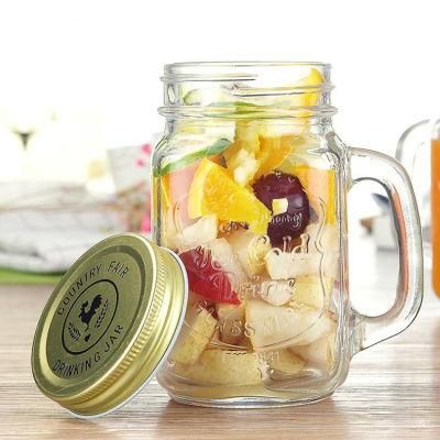 480ml Glass Mason Jar for Juice Ice Tea Beverage Packaging