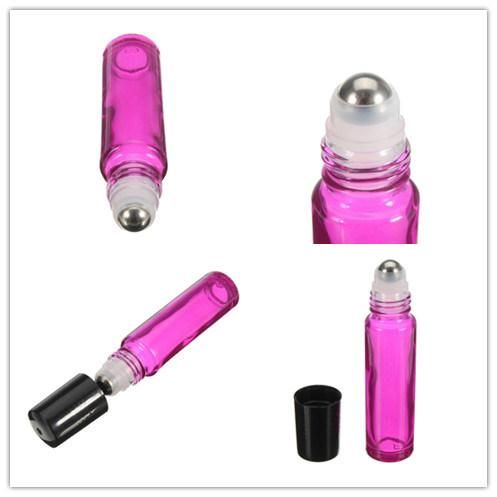 Glass Essential Oil Roll on Perfume Bottle Red Color