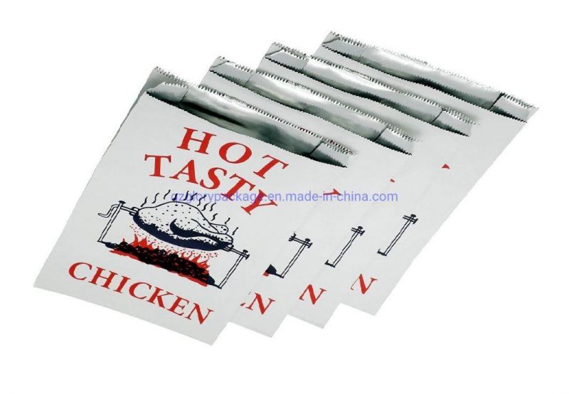 Wholesale BBQ Chicken Hot Dog Takeaway Aluminum Foil Laminated Paper Bag