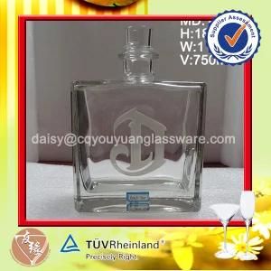 High End Square Tequila Bottle Wholesale Glass Liquor Bottles 750ml