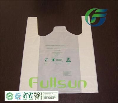 Biodegradable Handbag Supermarket Shopping Tote Promotional Custom Printed Handle Plastic Bag