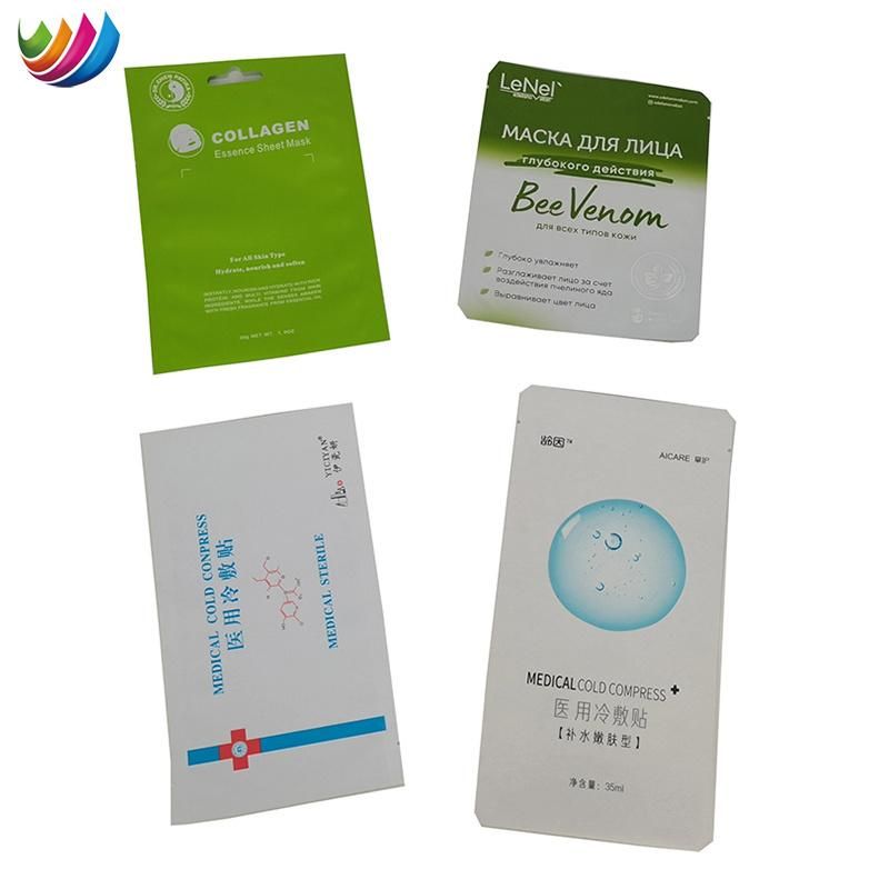 Customize Type Cosmetic Packaging Plastic Metallized Facial Mask Bags