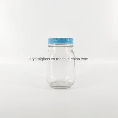 100ml 350ml Transparent Regular Classic Glass Mason Jar with 70mm Width Mouth Lids