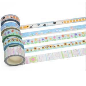 Japanese Paper Colorful Adhesive Packing Custom Printed Washi Tape