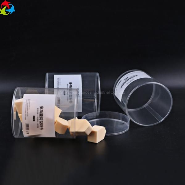 Clear Makeup Sponge Plastic Packaging Box Storage Cylinders