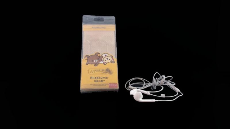 Clear Plastic Packaging Box for Earphone with Blister Inner Tray