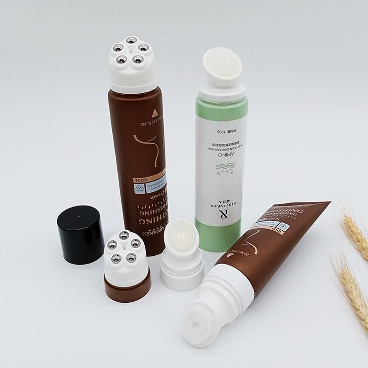 Cosmetic Plastic Tube with Silicone Brush for Facial Cleanser