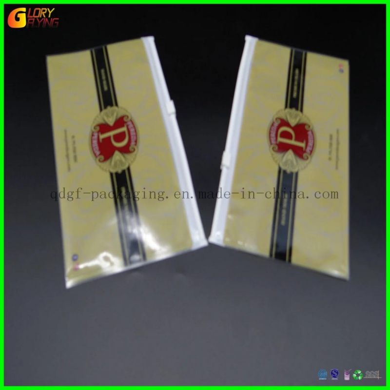 Customized Printed Plastic Zipper Tobacco Cigar Packaging Bag