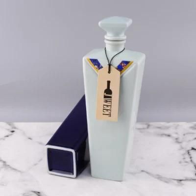 Wholesale Carrying Alcohol Gin Bottle 500ml Ceramic Gin Bottle