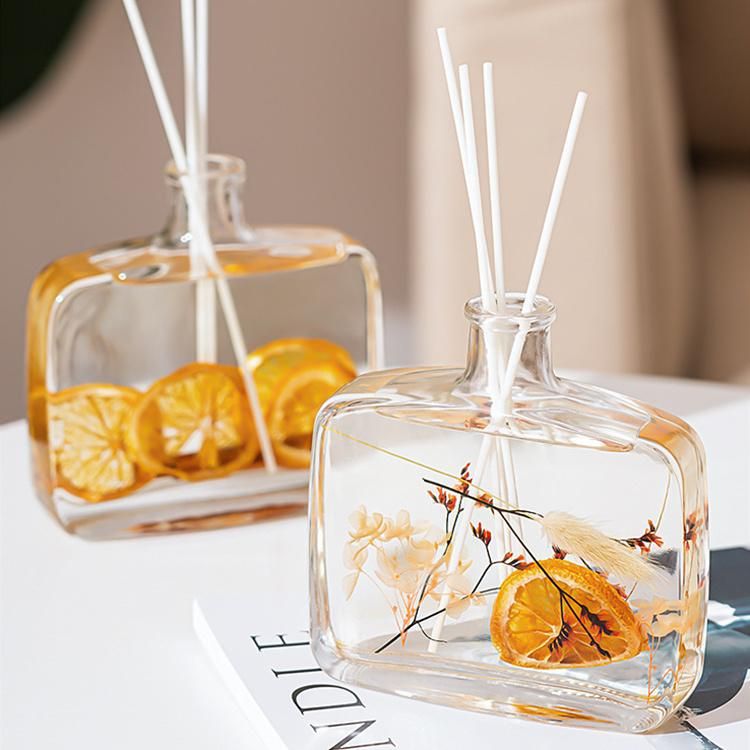 Sale 100ml 200ml 330ml Transparent Empty Luxury Room Reed Diffuser Glass Bottle with Cork for Diffuser