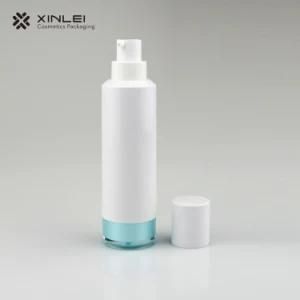 20ml Cosmetic Packaging Airless Bottle with Blue Bottom in Plastic