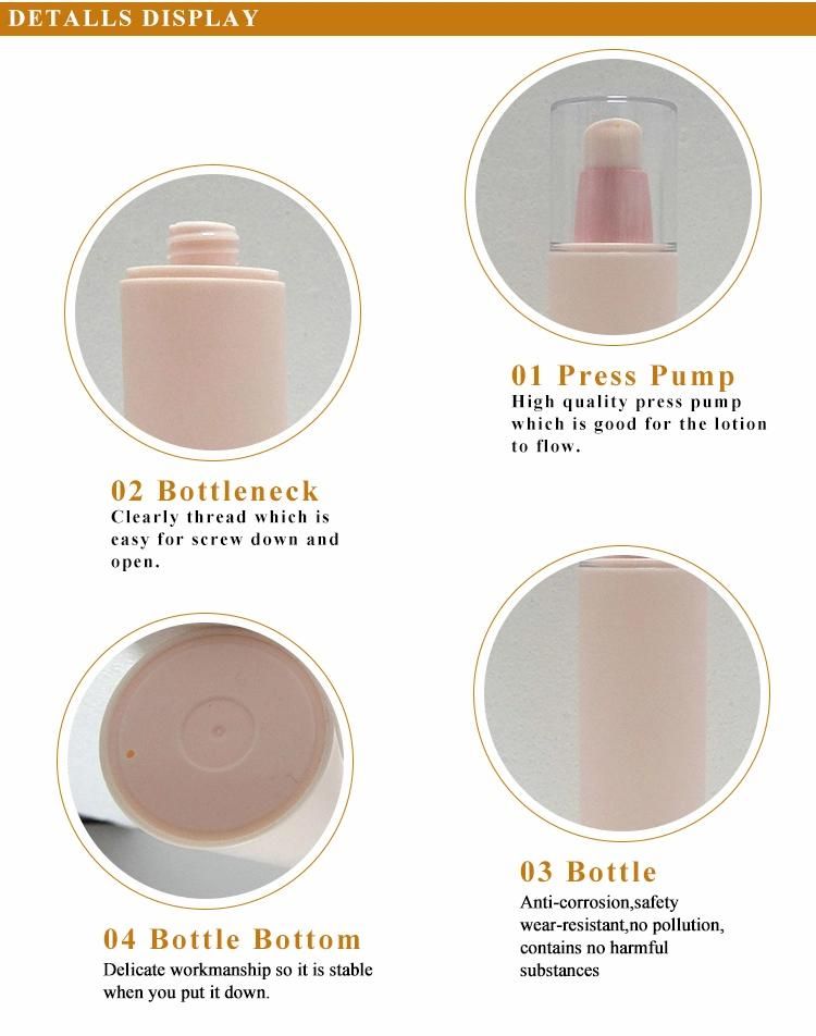 Pink Airless Plastic Bottle Container for Skin Care