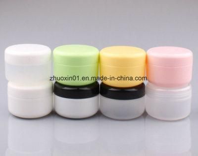 3-50g Cylindrical Design Decorative Plastic Cream Jar