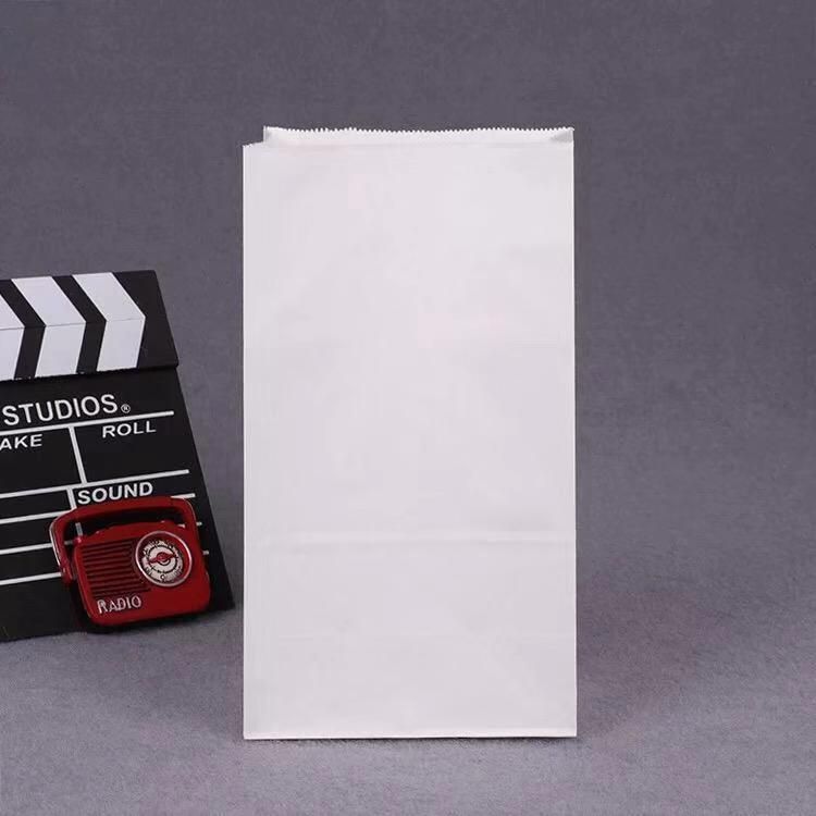 Customized White Kraft Paper Block Bottom Bag