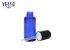 1oz Plastic Cosmetic Bottles with Dropper Blue Clear Serum Lotion Bottle