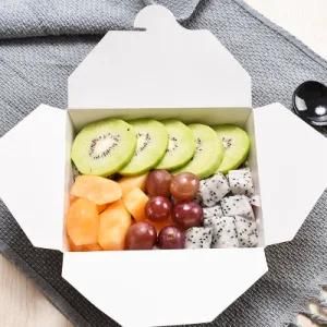 Disposable Snack Take out Packaging Box Kraft Paper Waterproof Box