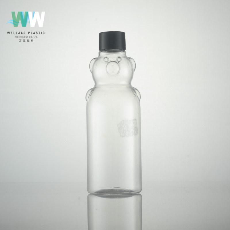 500ml Plastic Pet Bear Shaped Bottle with Screw Cap