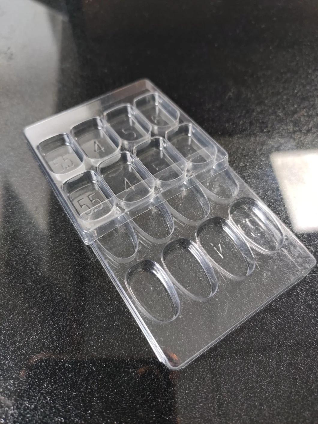 Plastic Customizing Fause Nail PET Cosmetic Packaging Tray