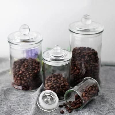 2300 Ml Matel Cover Glass Storage Jar for Grain and Portable