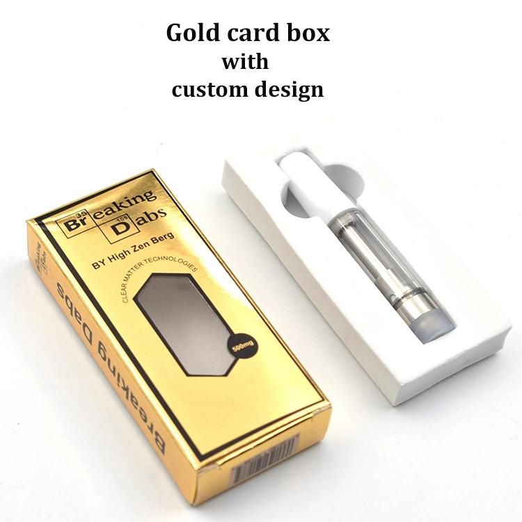 High Quality Luxury Gold Vape Cartridge Packaging