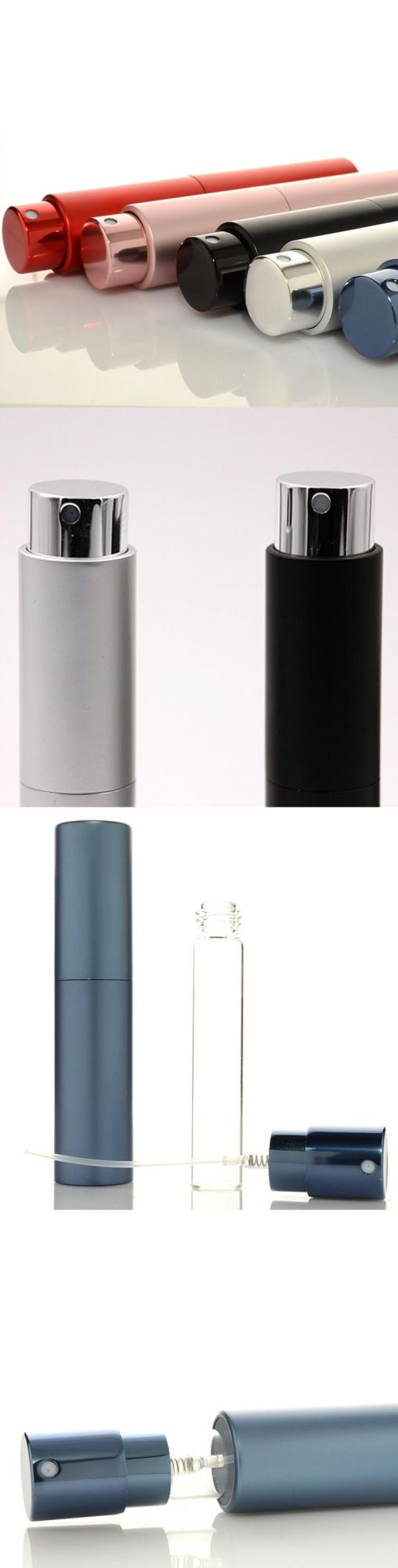 Customized 8ml Aluminum Twist Atomizer Spray Bottle Glass for Perfume