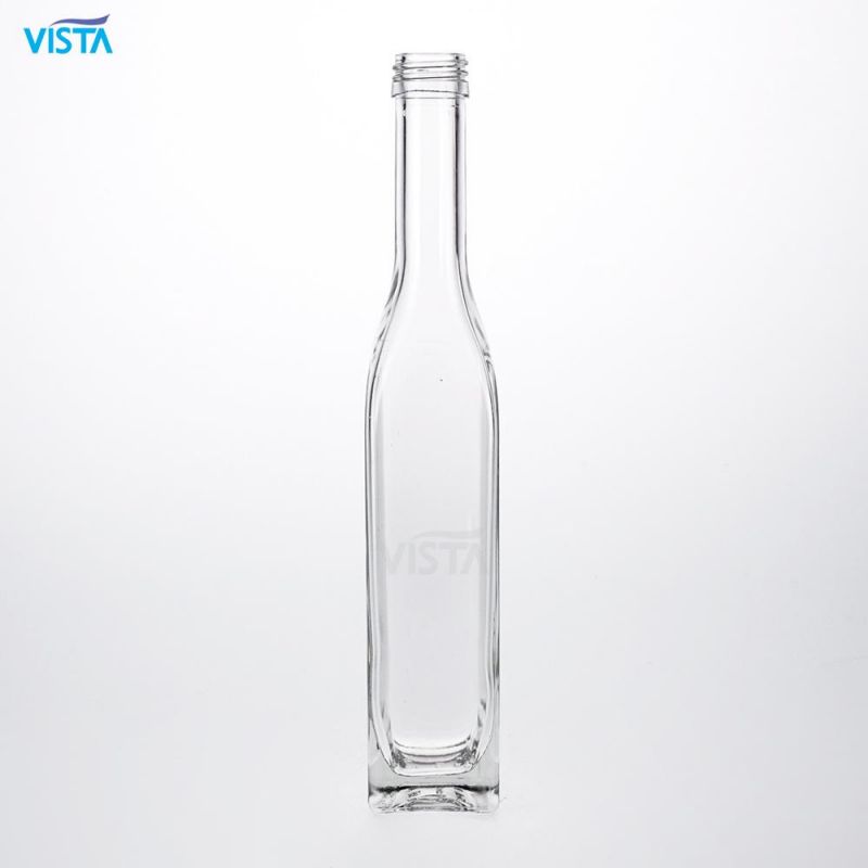 250ml High Flint Square Vodka Glass Bottle Screw Cap