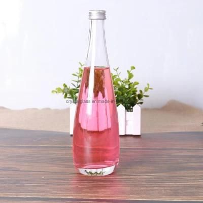 375ml 500ml Cone Juice Glass Bottle for Beverage and Homemade Tear Use