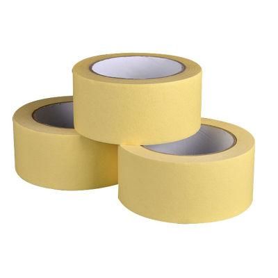 Masking Paper High Temperature Resistant Crepe 120 Degree Yellow Rubber Adhesive Tape