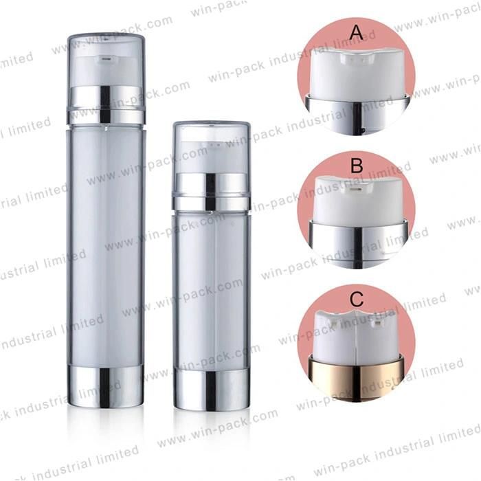 Winpack Top Sell Empty 15ml2 30ml Dual Chamber Bottle Packaging for Lotion 75ml*2 Clear Dual Chamber Plastic Bottle Fast Delivery Serum Bottle