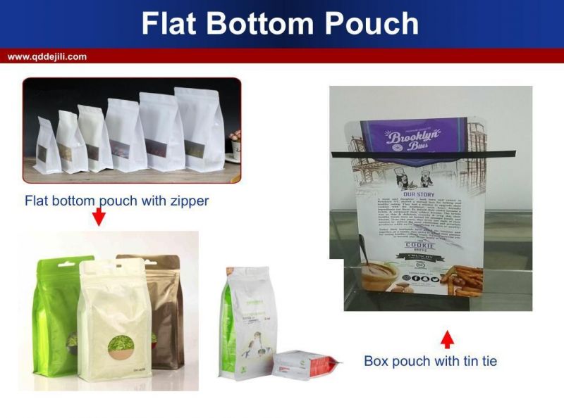 Eco-Friendly Coffee Bean Tea Pet Food Packaging Flat Bottom Bag 100% Compostable Biodegradable Kraft Paper Plastic Nutrition Powder Packing Bag 750g