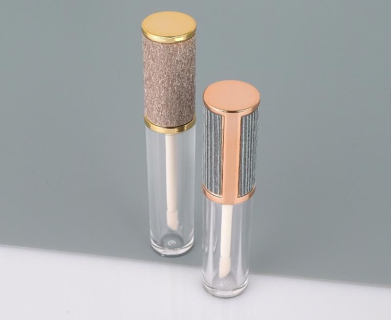 High-Grade Lip Gloss Containers Tube Rhinestone Gold Silver Liptint Bottle with Applicator Private Label Lip Gloss Wand Tube