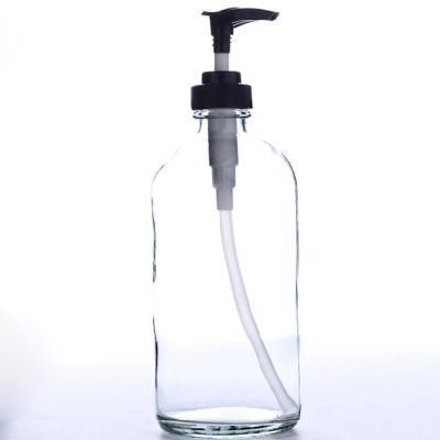 Reusable Clear Glass Shampoo Hand Wash Bottle Dispenser