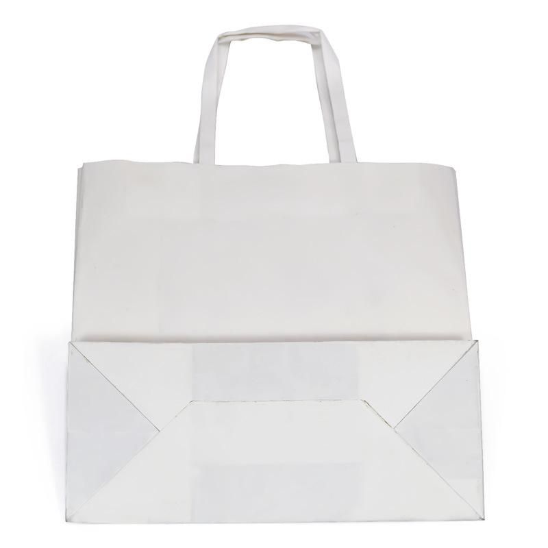 Customized Fashion Custom Occasion White Kraft Paper Shopping Bag