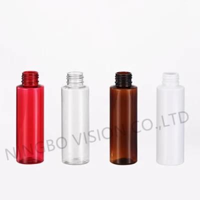 Empty 100ml Round Pet Plastic Cosmetics Cleanser Skin Care Lotion /Spray Plastic Bottle