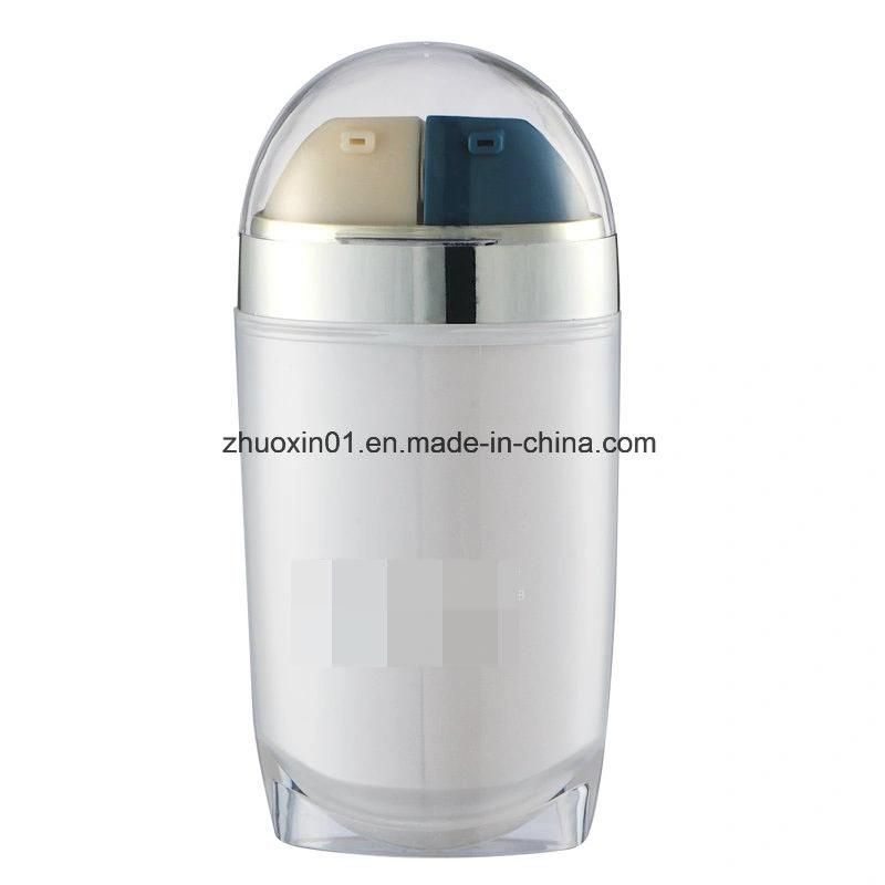 Hot Sale as Cosmetic Packaging Bb Cream Bottle with Two Nozzles