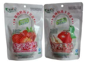 Plastic Stand up Zip Lock Freeze Fruit Packaging Pouch with Round Hole