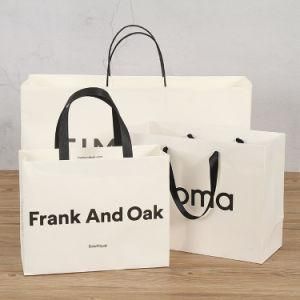 Kraft Paper Bag Custom White Cardboard Shopping Bag Custom Gift Packaging Bag